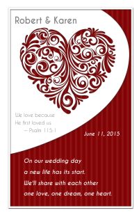 Wedding Program Cover Template 6C - Version 2